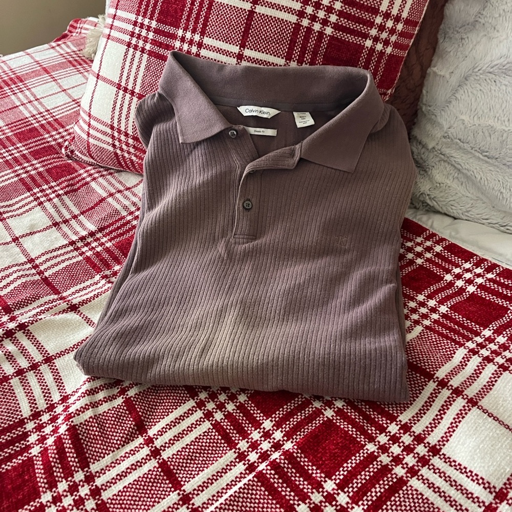 Calvin Klein Men's Brown Polo Shirt